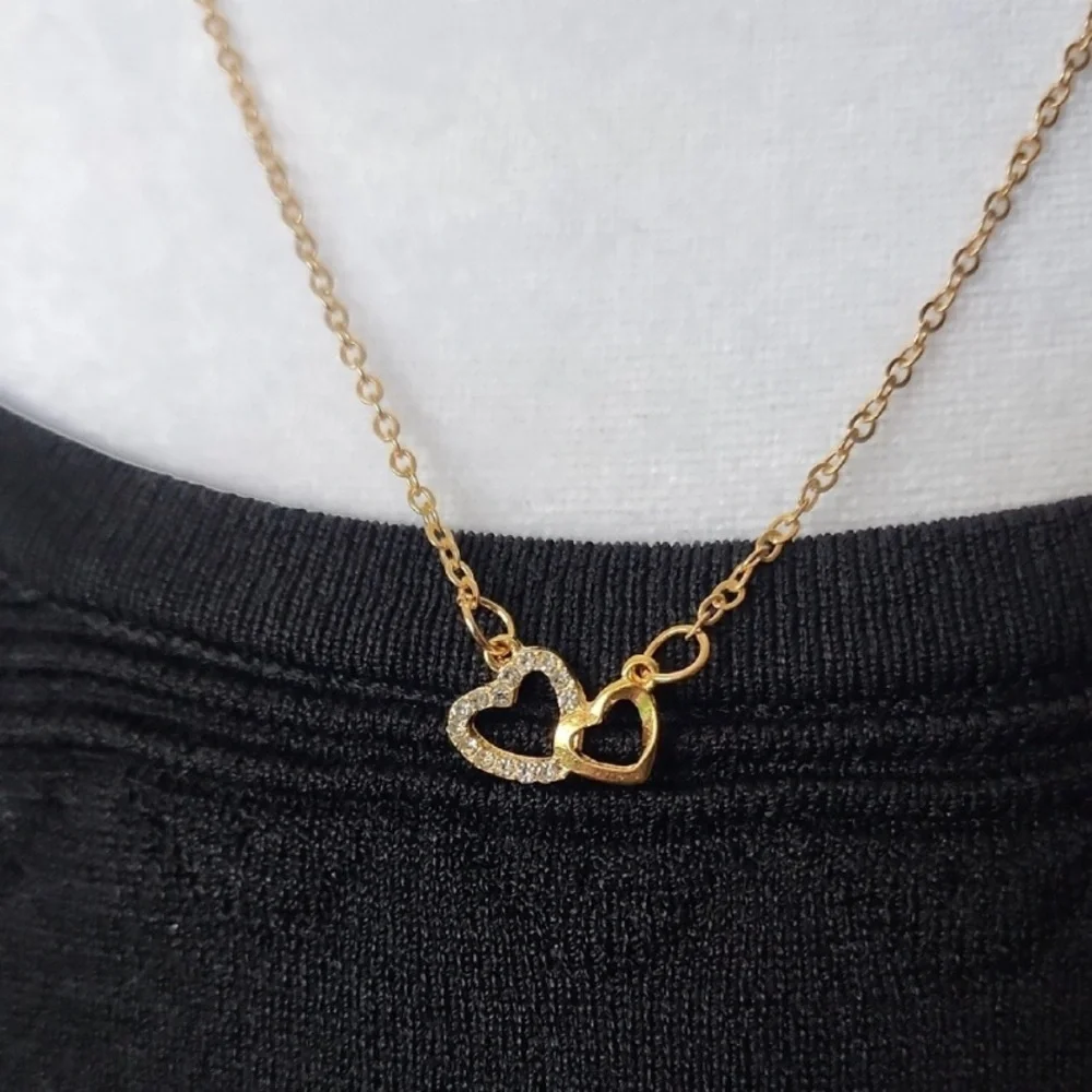 Gold color Heart Pendant Necklace